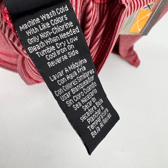 X-Caster Sun Protection Shirt Mens 4X Long Sleeve UPF 50+ Red Stripe NEW - Picture 9 of 10